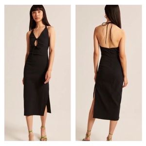 Abercrombie and Fitch: Keyhole Halter Midi Dress